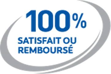 Logo Satisfaction Garantie 100% satisfait ou remboursé